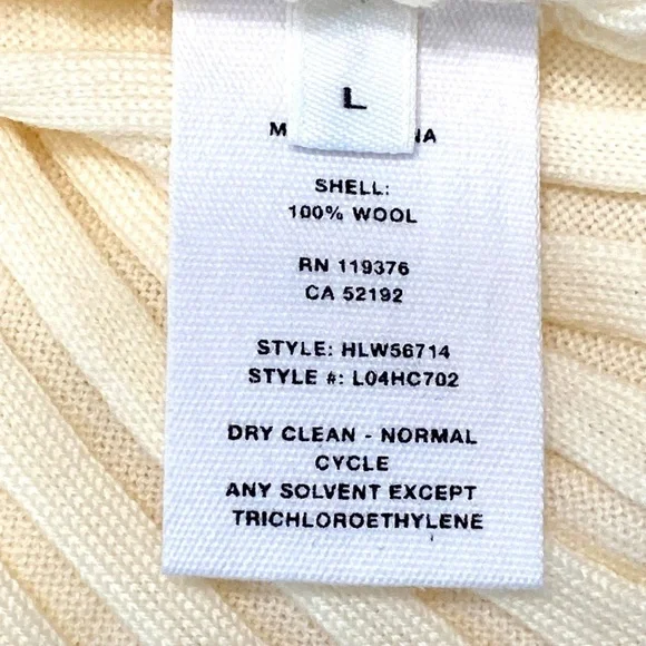 Helmut Lang Fine Ribbed Wool Crewneck Sweater Top Size Large - Picture 6 of 7